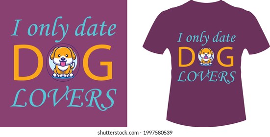 vector, typography t shirt design, cute dog