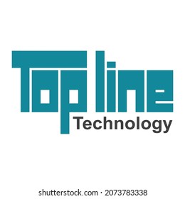 Vektortypografie mit der Top-Linie Geeignet für Firmenlogos zur Anzeige von Top-Unternehmen