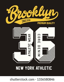 vector typography varsity for print t shirt men 