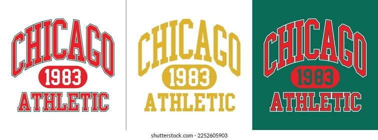 Vector typography in varsity vintage style