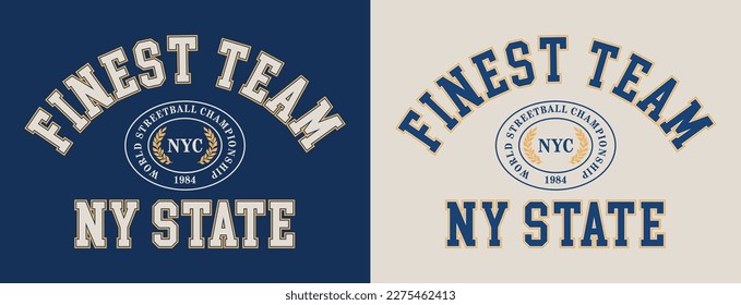 Vector typography in varsity vintage style. 
Editable and ready to use
