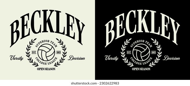 Vector typography in varsity vintage style