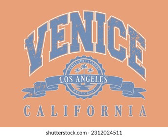 Vector typography in varsity vintage style