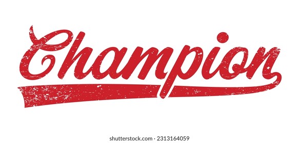 Vector typography in varsity vintage style. Texture is removable.