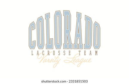 Vector typography in varsity vintage style. 