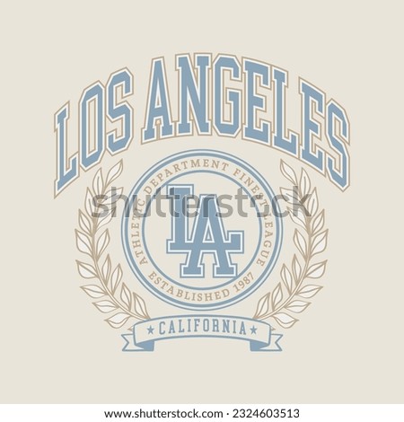 Vector typography in varsity vintage style.