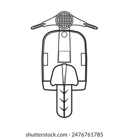 Vektorgrafik Typografie von Vespa Fahrzeug und Helm