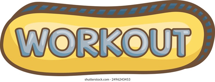 a vector of typography with  workout text