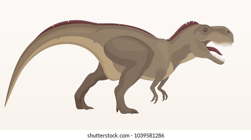 Vector tyrannosaurus rex,  isolated t-rex dinosaur.