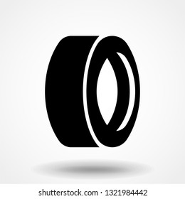 Vector tyre symbol or icon - black car tire logo