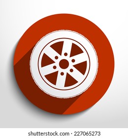Vector tyre web icon. Eps 10.