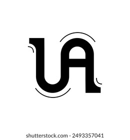 Vector UA or LA monogram