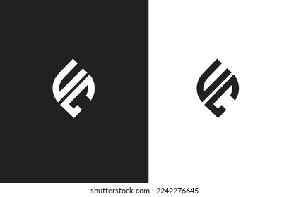 Vector UC monogram or letter UC logo and UC logo design 
