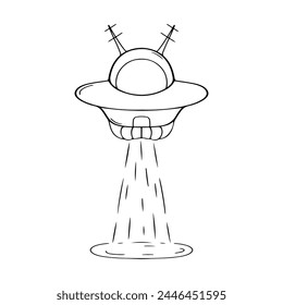 vector UFO space alien airplane