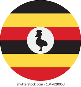Vector - uganda Flag Button Icon
