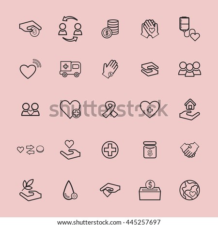 Vector UI Illustration Health Donation Charity Concept