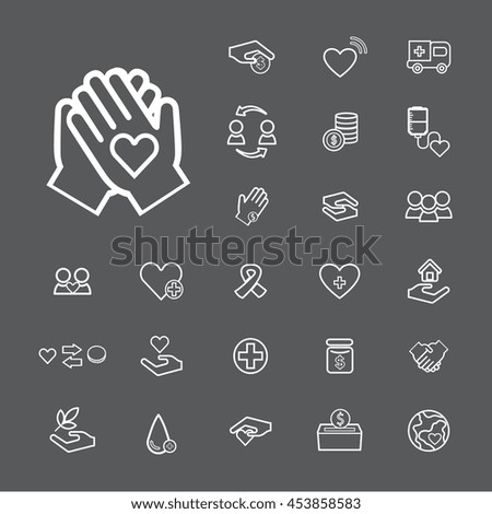 Vector UI Illustration Health Donation Charity Concept