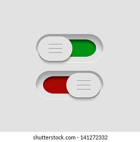 Vector ui Slider set on gray background. Eps10