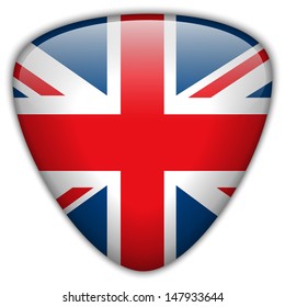 Vector - UK Flag Glossy Button