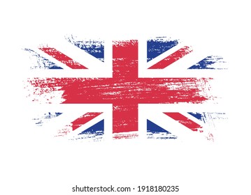 Vector UK flag.Grunge flag of United Kingdom.