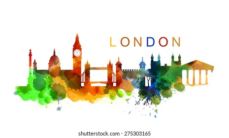 vector UK and landmark architecture vector set