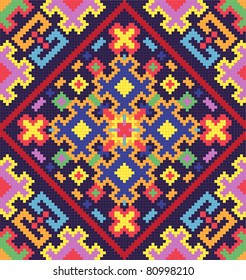 Vector Ukrainian ethnic seamless ornament