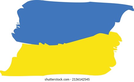 vector of ukrainian flag isolated on white