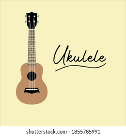 Vector of ukulele with classic colour