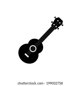 vector ukulele symbol on white background 