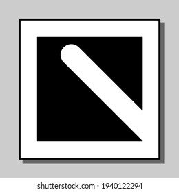vector ultra minimalist monochrome geometric graphic art poster or picture for modern interior decoration. can be used to print wall decor, interior decoration elements, paintings, graphic cards, web icons
