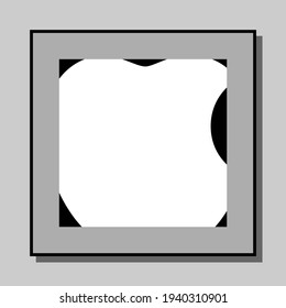 vector ultra minimalist monochrome graphic art poster or picture for modern interior decoration. can be used to print wall decor, interior decoration elements, paintings, graphic cards, web icons