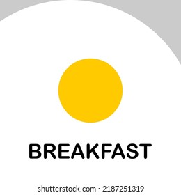 vector ultra minimalist universal logo. stylized scrambled eggs for breakfast. useful for the logo of a cafe, eatery, fast food, food court serving quick breakfasts. for print, web and graphic design.