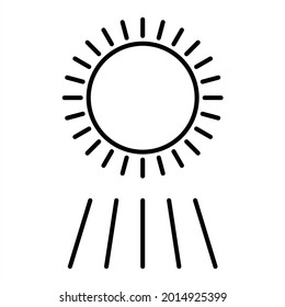 Vector Ultraviolet Outline Icon Design
