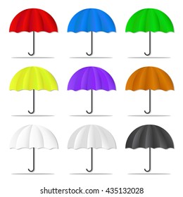 Vector Umbella Paper Design Colorful , Illustration