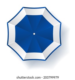 vector umbrella blue white