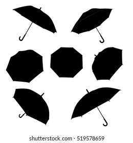 Vector umbrella collection on white background

