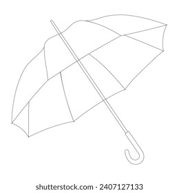 Vector Umbrella coloring book page