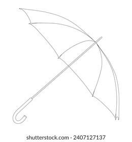 Vector Umbrella coloring book page