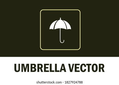 Vector of umbrella. With dark theme background.