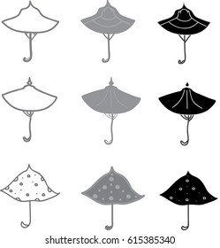 the vector of umbrella design for illustration work