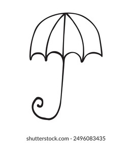Vector umbrella in doodle style EPS10
