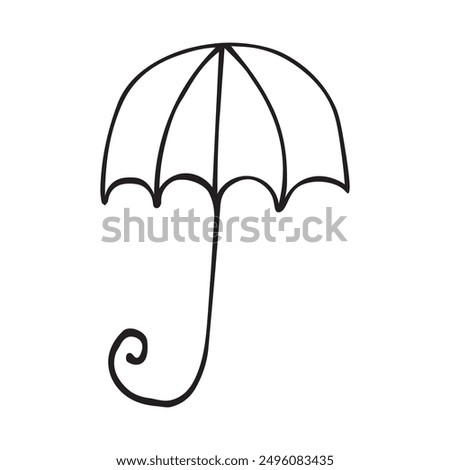 Vector umbrella in doodle style EPS10
