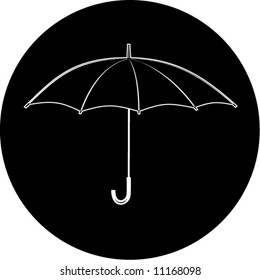 Vector umbrella icon. Black and white. Simply change. In my portfolio there is version 4 in 1.