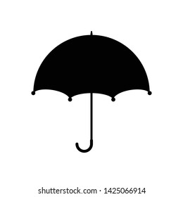 Vector umbrella icon in flat design. Umbrella silhouette.