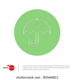Vector Umbrella Icon Illustration. Flat pictogram icon
