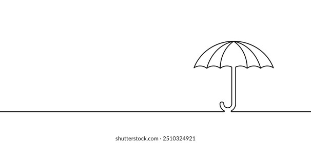 Vector Umbrella Icon One Line Art