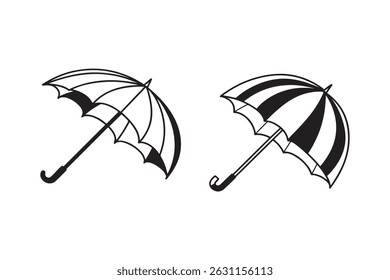 Vector Umbrella Icon Pack with Weather Variations.