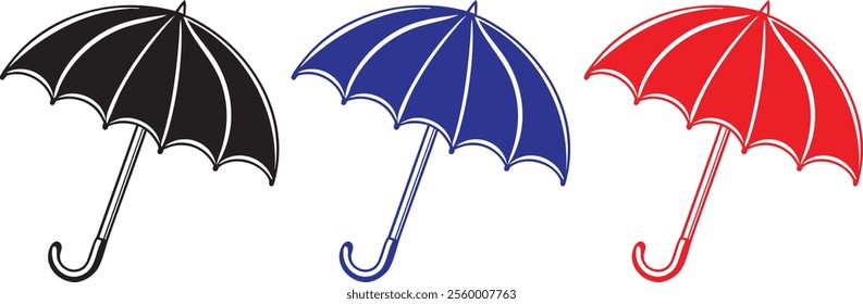 vector umbrella illustration isolated on white background. Umbrella Icon for Graphic, web app