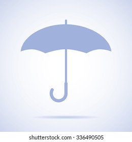 Vector umbrella logo. Umbrella icon, umbrella and rain symbol, umbrella silhouette shape, umbrellas weather icon, umbrella interface element