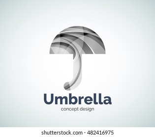 Vektorschirm-Logo-Vorlage, abstraktes Business-Symbol